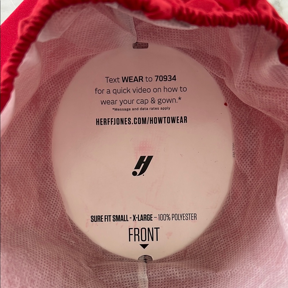 Red Graduation Cap - Picture 2 of 3